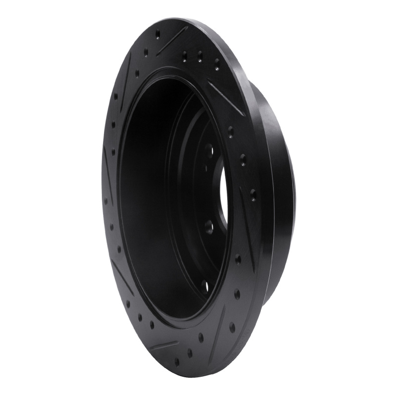 Kia Amanti Brake Rotor (1) - Rear Right - R1 Concepts - Drilled & Slotted - Black - `04-`06